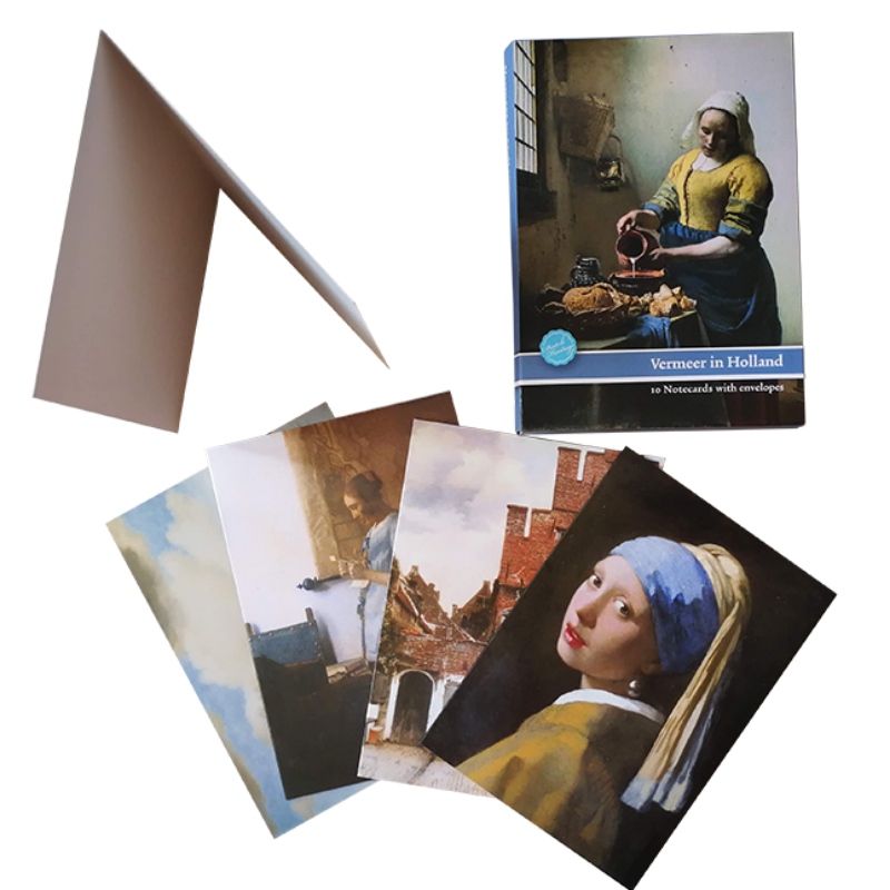 Græsning af kort Johannes Vermeer, Invitationskort omfatter hvide konvolutter.Brugerdefineret design