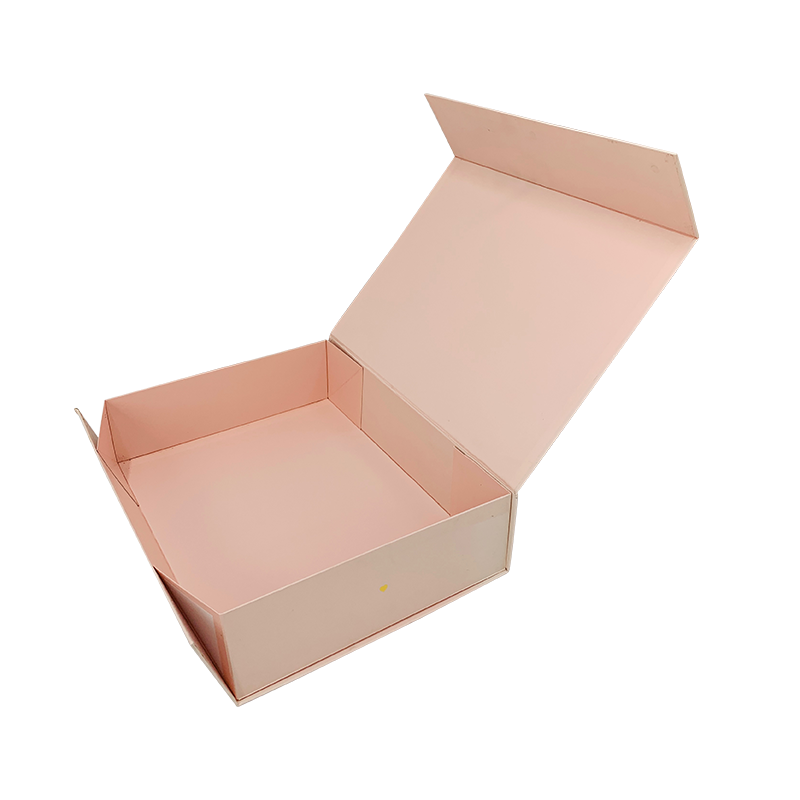 Lyserød Elegant Papir Gavekolboks Kollapbar stil Brugerdefineret boks til beklædningsgenstande